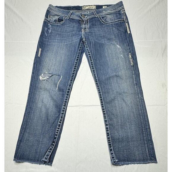 Buckle BKE Denim - BKE Sabrina Women's Distressed Raw Hem Crop Jeans - Size 31x23.5